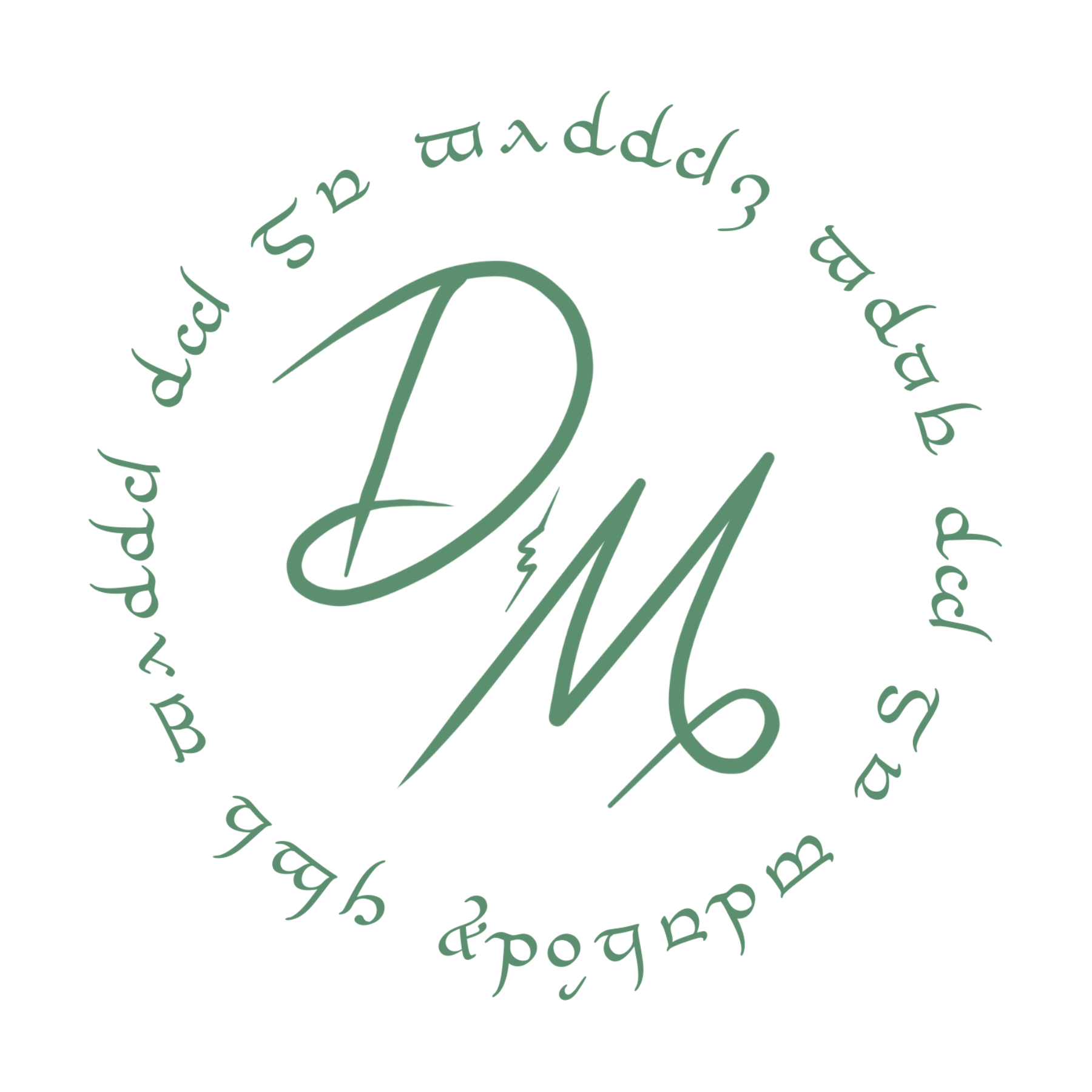 DM the wedding logo